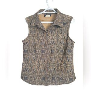 Rainbow Bridge Vintage Zip Up Vest, Stretch